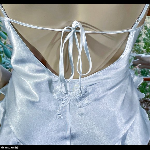 ▪️BETSEY JOHNSON▪️RARE Lace & Ruffles Satin Bow Embroidered Teddy Lingerie - Picture 5 of 6